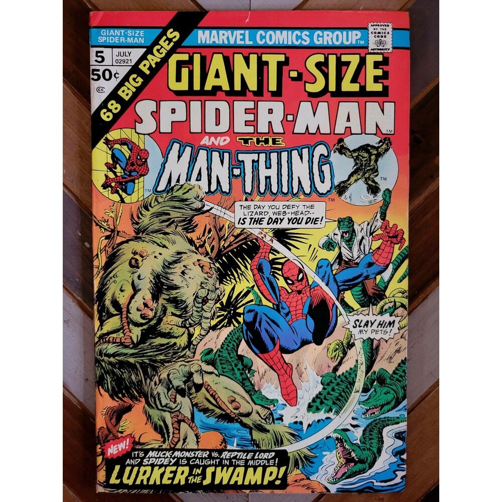 Giant-Size Spider-Man #5 (Marvel 1975) Man-Thing! Lizard! Gil Kane Cover (4.5)